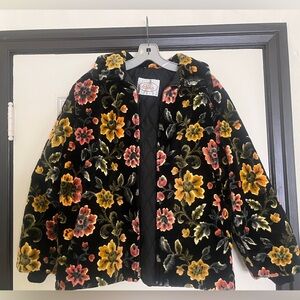 Vintage Tapestry Carpet Floral Patterned Jacket